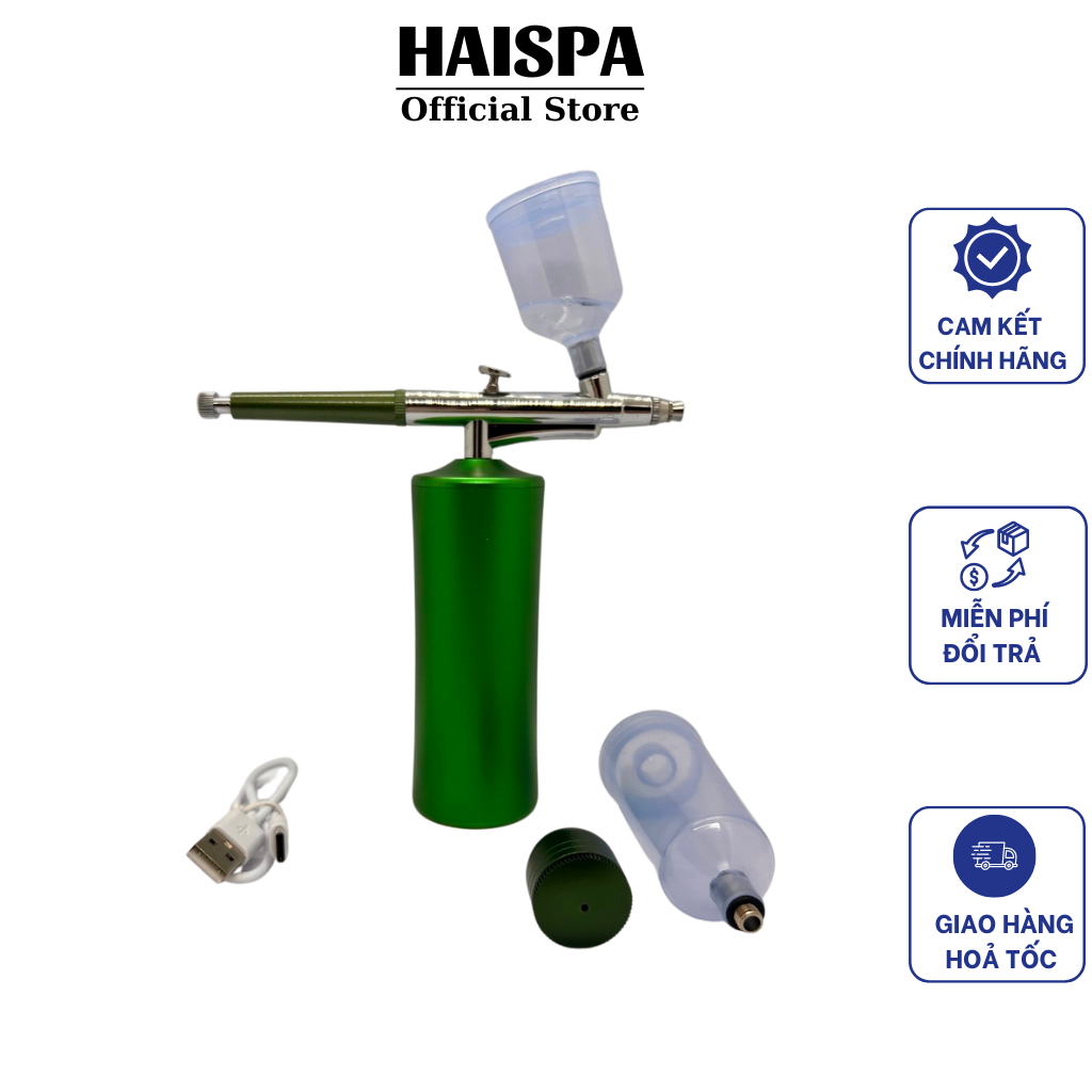 Súng phun oxy, máy phun sương tinh chất cho da bảo hành 12 tháng - Haispa