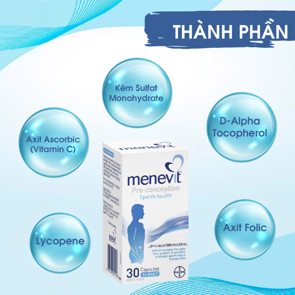 Combo tăng khả năng thụ thai 3 món Menevit + Hàu Oyster Plus + Blackmores Conceive Well Gold của Úc