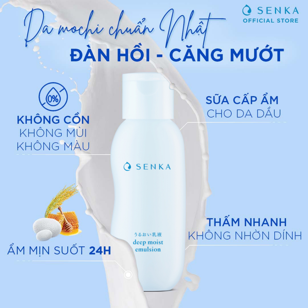 Sữa Dưỡng Cấp ẩm chuyên sâu Senka Deep Moist Emulsion 150ml