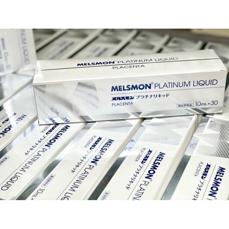 Nước Uống Nhau Thai Ngựa Melsmon Platinum Liquid Plasenta Hộp 30 Ống Nhật Bản