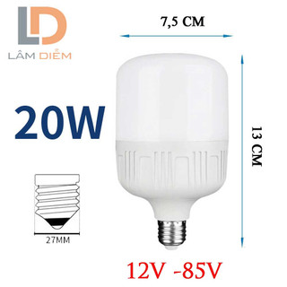 BÓNG ĐÈN LED 20W DÙNG BÌNH ẮC QUY 12V-85V