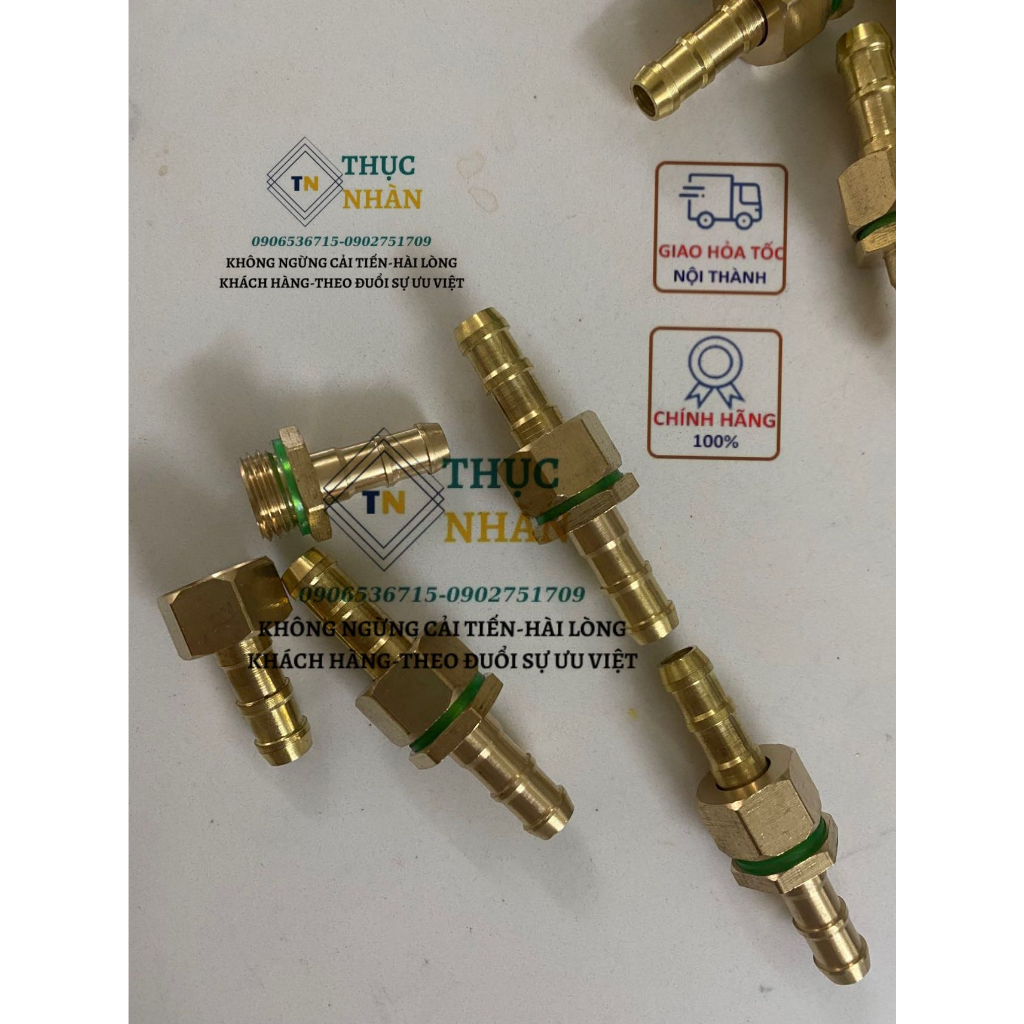 Đuôi chuột nối dây cốt bấm ống dây rửa xe dây cá sấu 8.5MM ren 14MM  chất liệu đồng thau