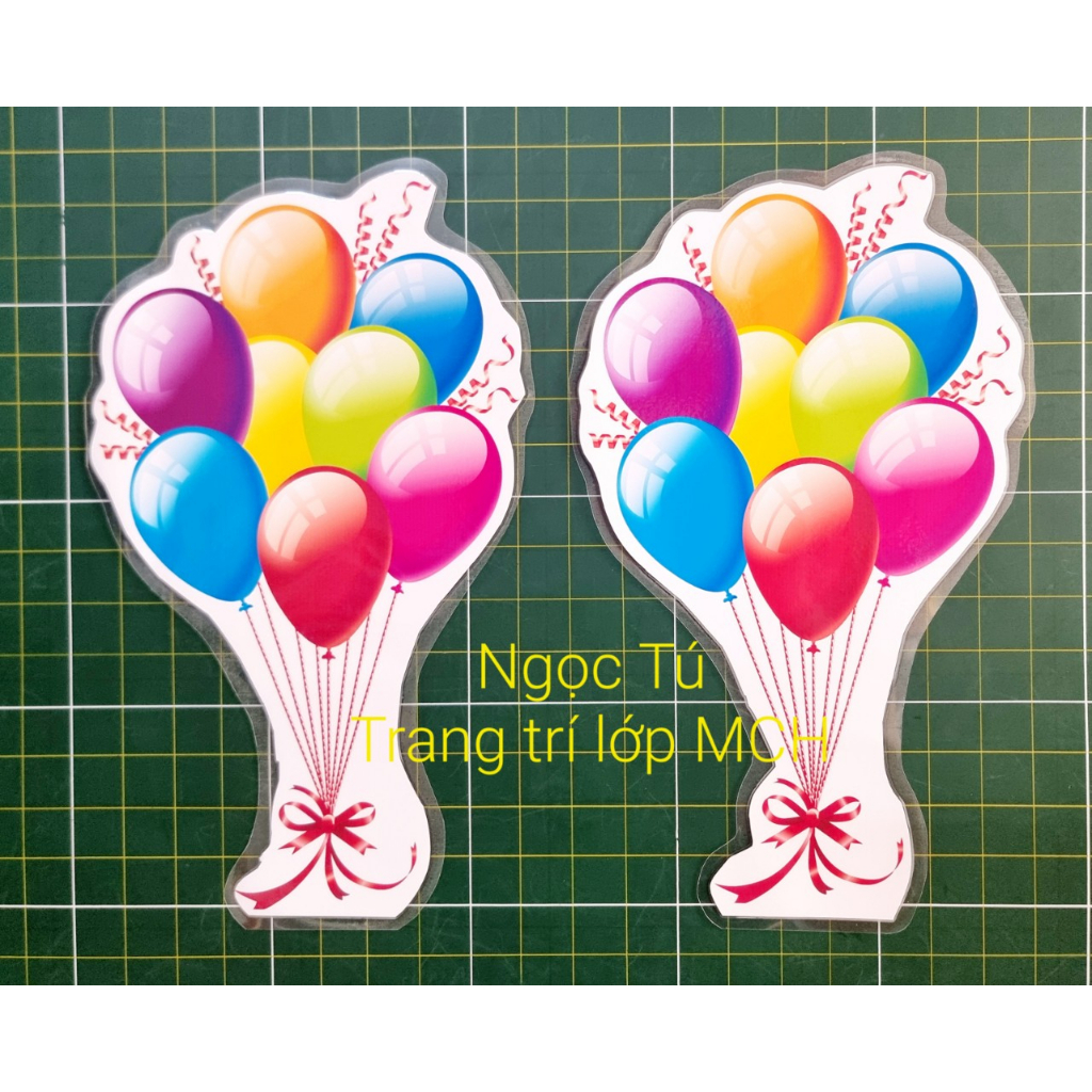 Sét bộ Chào mừng năm học mới In màu giấy bóng + Éplastic + Sẵn nam châm lá