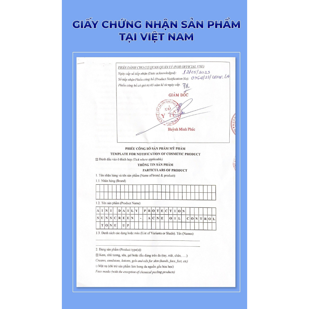 Kem chống nắng nâng tông khô thoáng dành cho body Aini Daily Protection Sunscreen SPF35+/PA+++