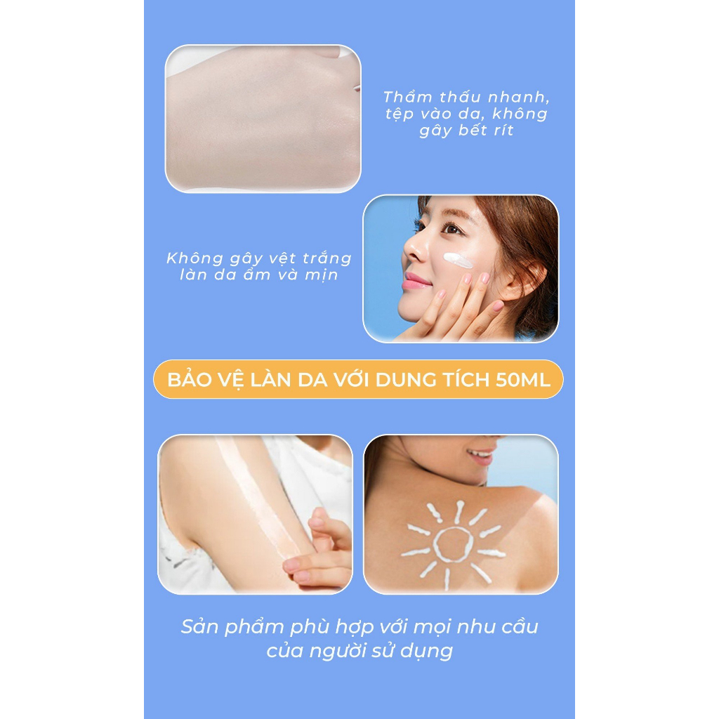 Kem chống nắng nâng tông khô thoáng dành cho body Aini Daily Protection Sunscreen SPF35+/PA+++