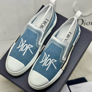 Giày thể thao d.i.o.r slipon xanh bò bản đẹp full bill box - hàng luxury