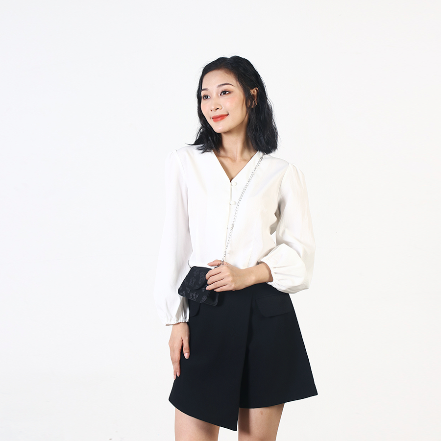 LUU'S COLLECTION - Quần giả váy đắp tà (hình ảnh chính chủ shop tự chụp)