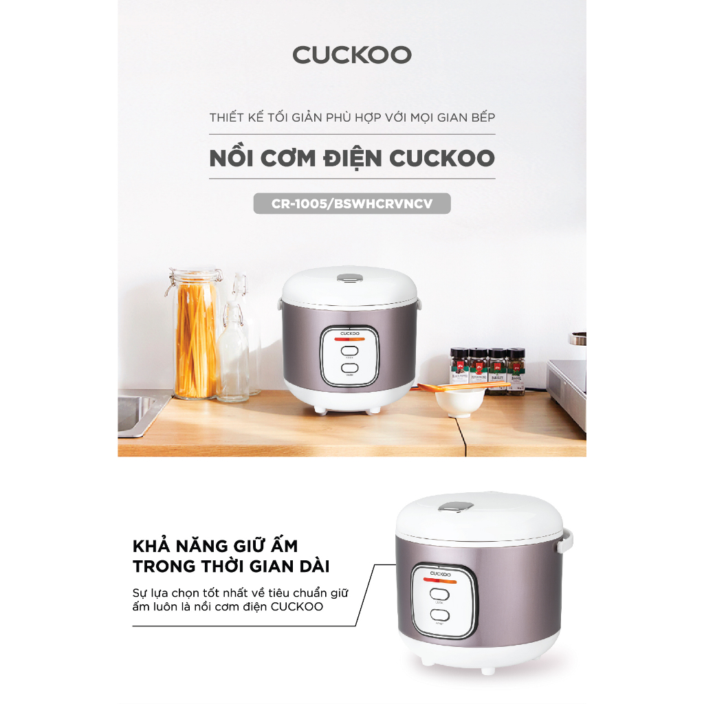 Nồi cơm điện 1.8 lít Cuckoo CR1005