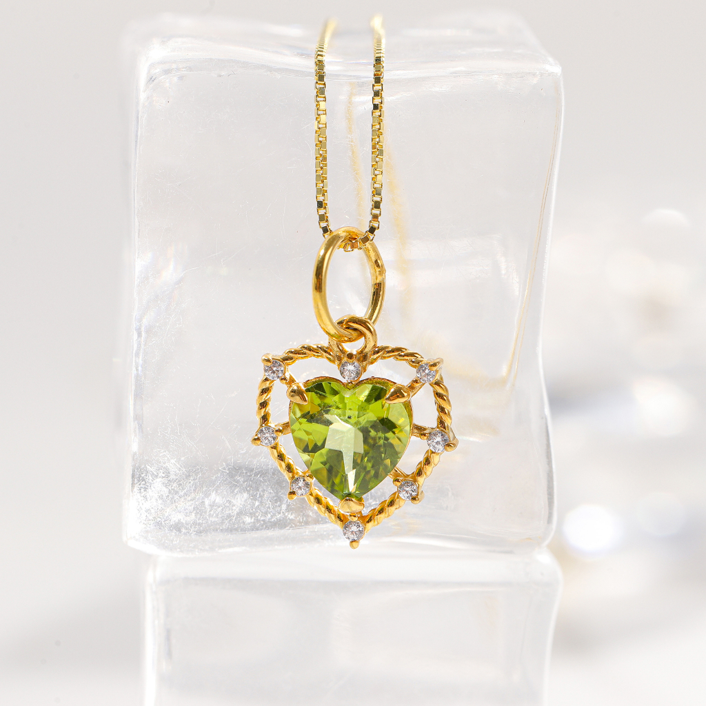 Dây chuyền bạc 925 mạ vàng elpis heart phong thủy may mắn udumbara