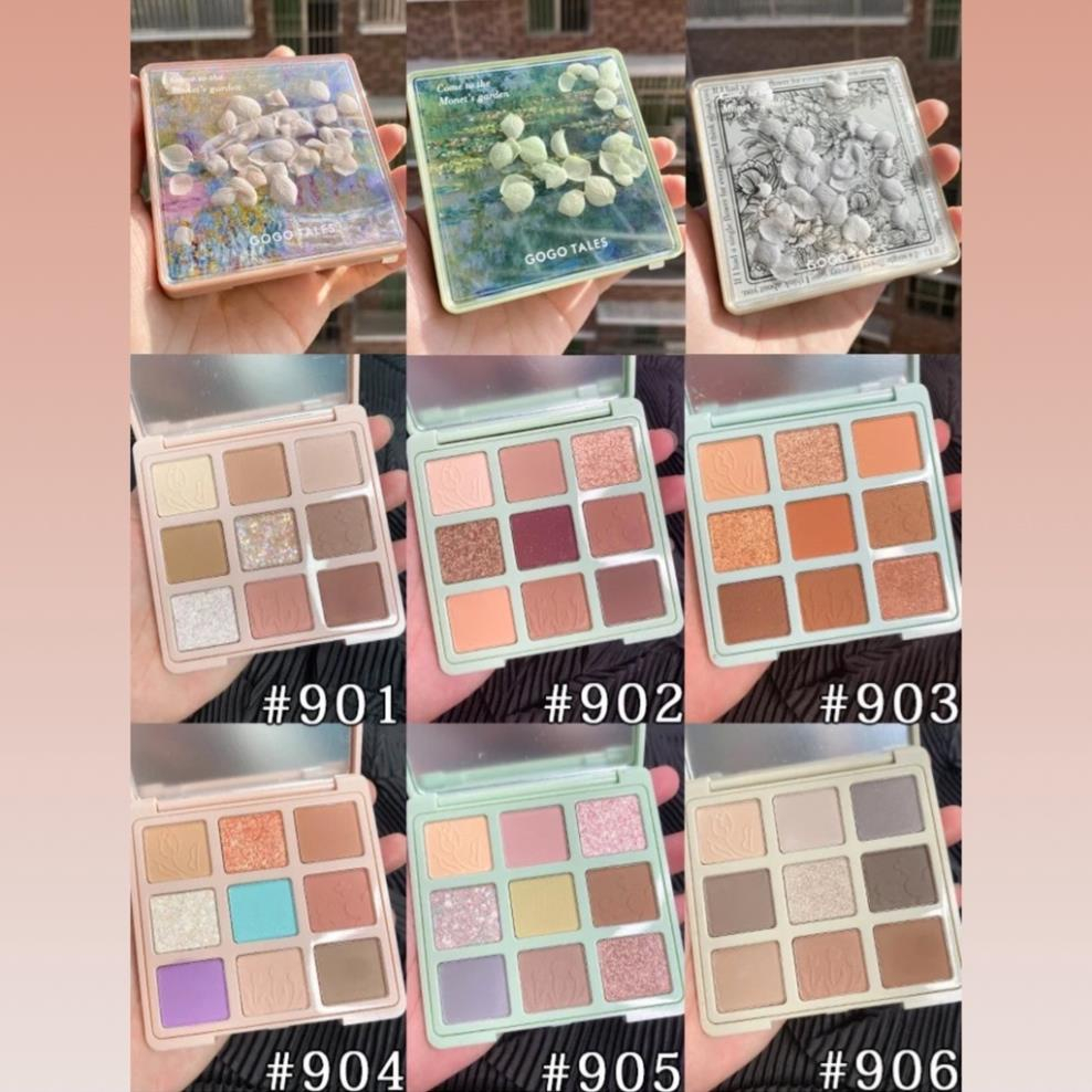 Bảng phấn mắt hoa cẩm tú cầu GOGO TALES 9 màu Monet Garden nội địa Trung GT289 - NAC beauty