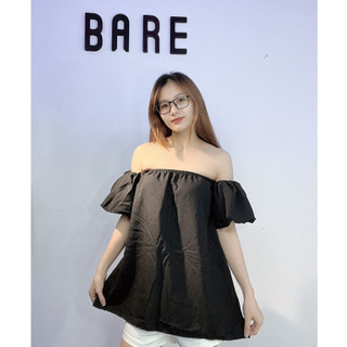 Áo trễ vai tay phồng - áo trễ vai bánh bèo dễ thương - AO20