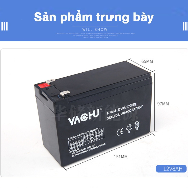 Bình Ắc Quy Khô 6V/12V 8A pin đặc biệt cho máy phun
