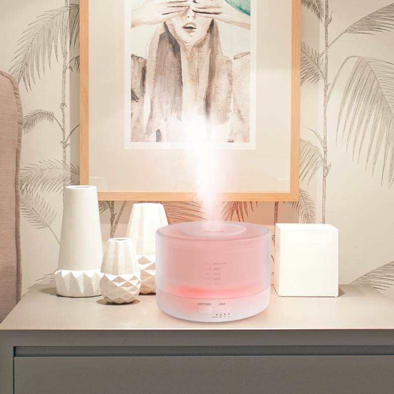 Máy xông tinh dầu AROMA DIFFUSER công nghệ đầu phun sương nano, tích hợp chế độ đèn led 7 màu