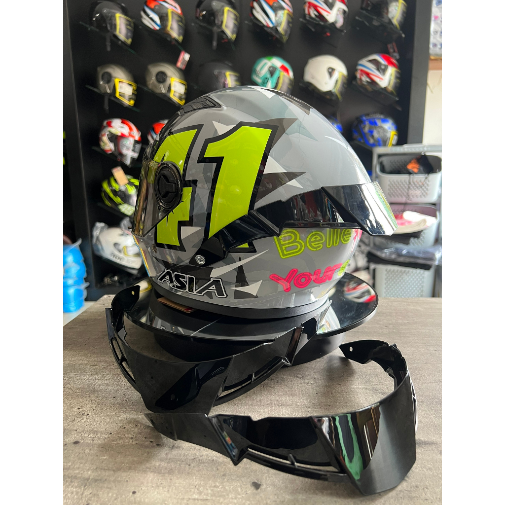 Đuôi gió mũ bảo hiểm trang trí nón fullface - 3/4 - Tặng kèm ốc vít.