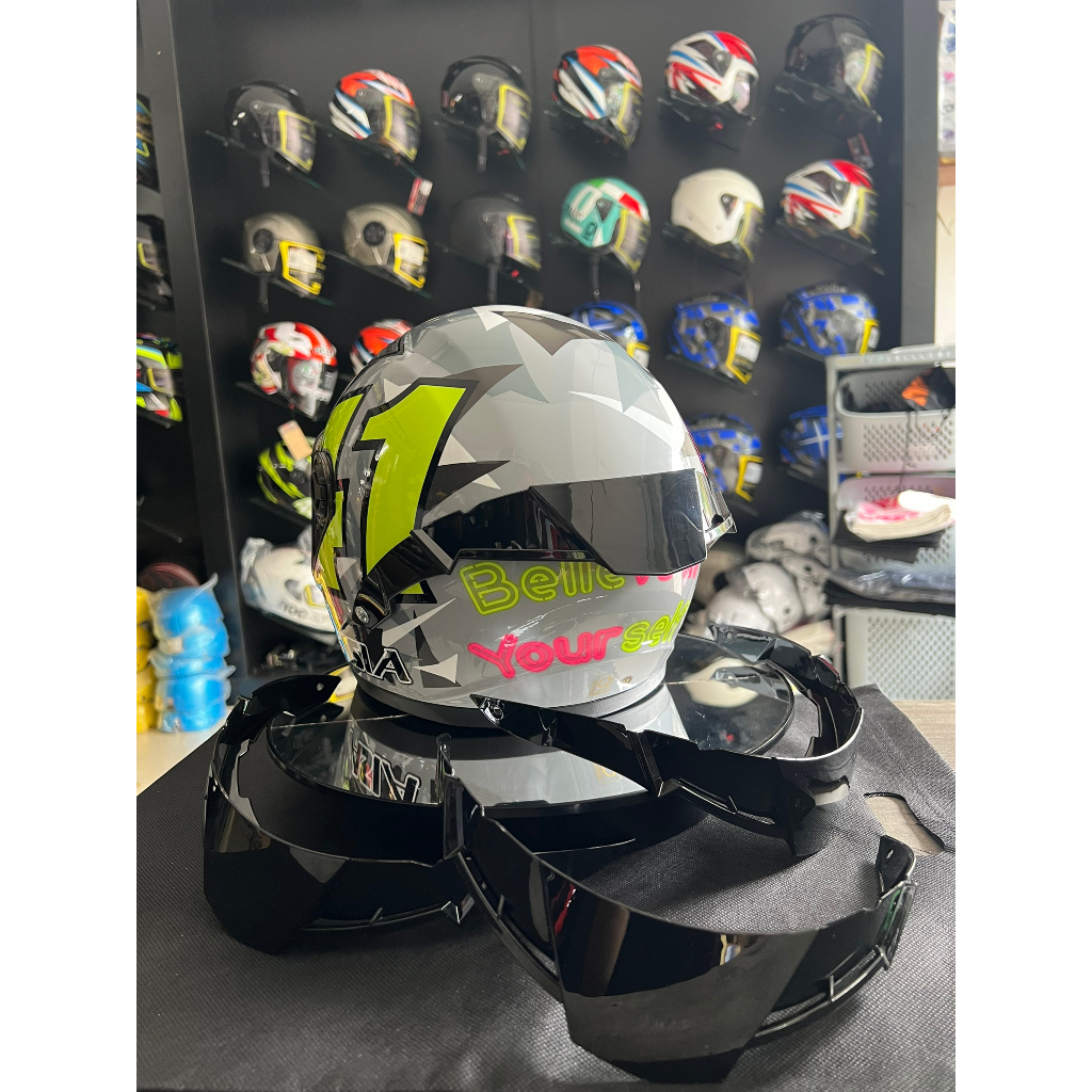 Đuôi gió mũ bảo hiểm trang trí nón fullface - 3/4 - Tặng kèm ốc vít.