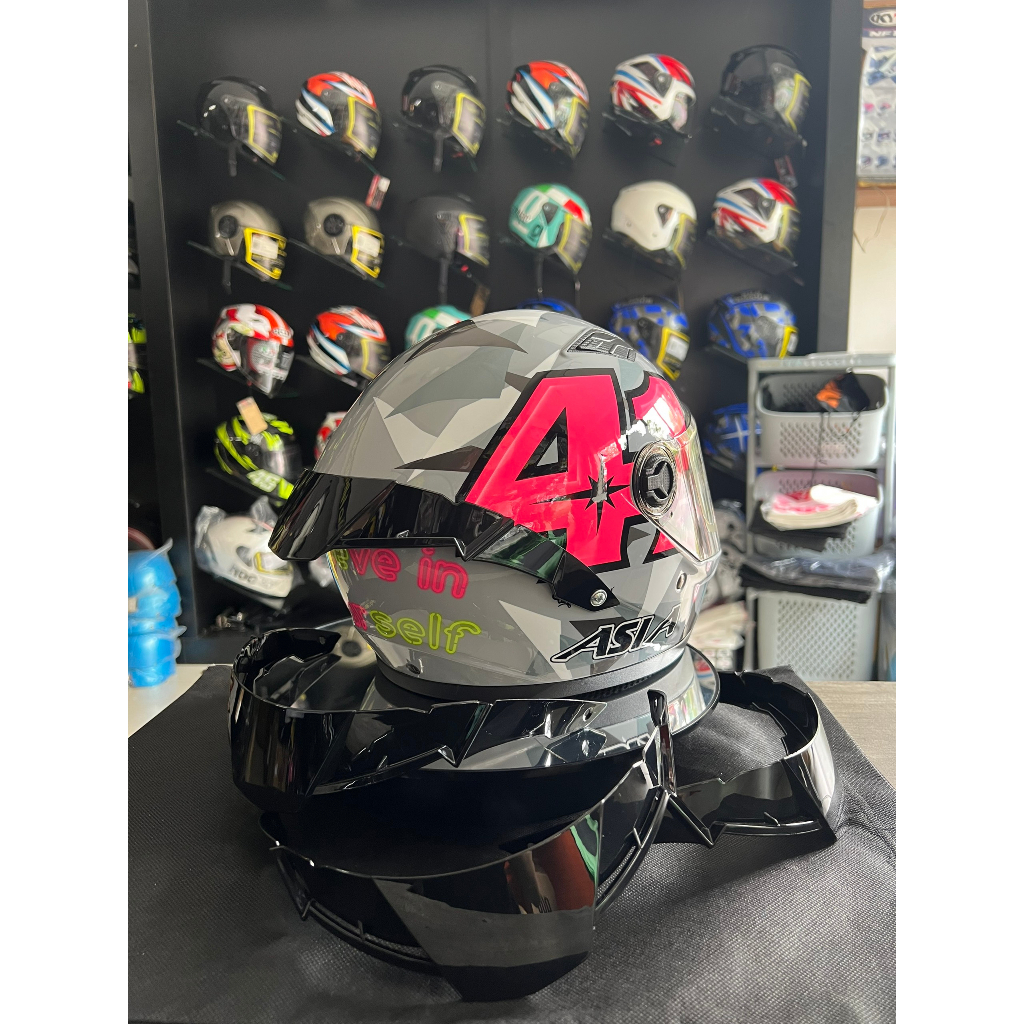 Đuôi gió mũ bảo hiểm trang trí nón fullface - 3/4 - Tặng kèm ốc vít.