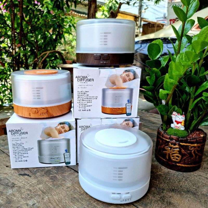 Máy xông tinh dầu AROMA DIFFUSER công nghệ đầu phun sương nano, tích hợp chế độ đèn led 7 màu