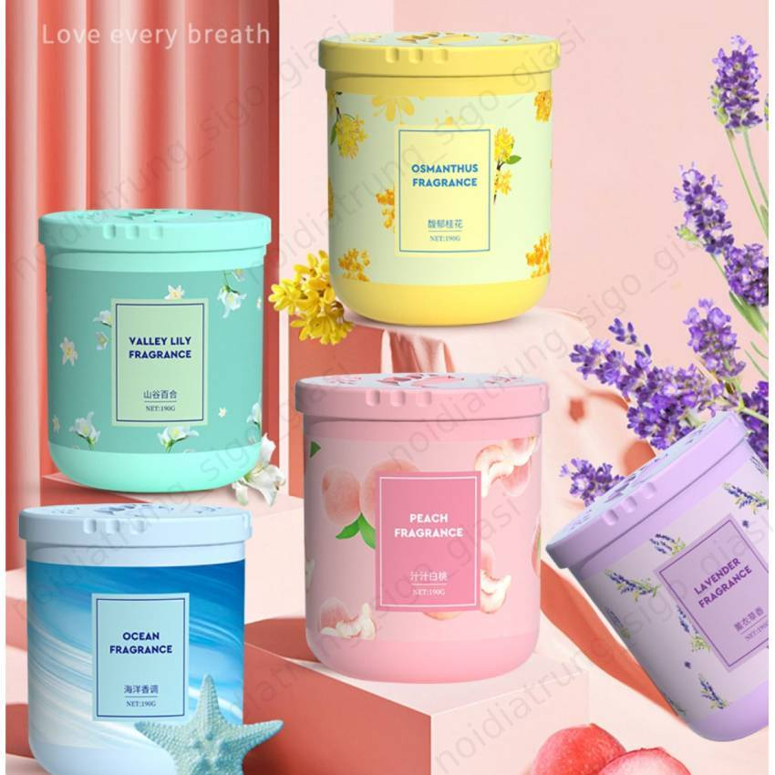 Sáp thơm phòng khử mùi phòng ngủ nhà vệ sinh toilet ô tô với mùi hương tự nhiên 190g 30070