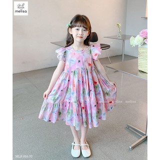 Váy Melisa hoa loang 3D