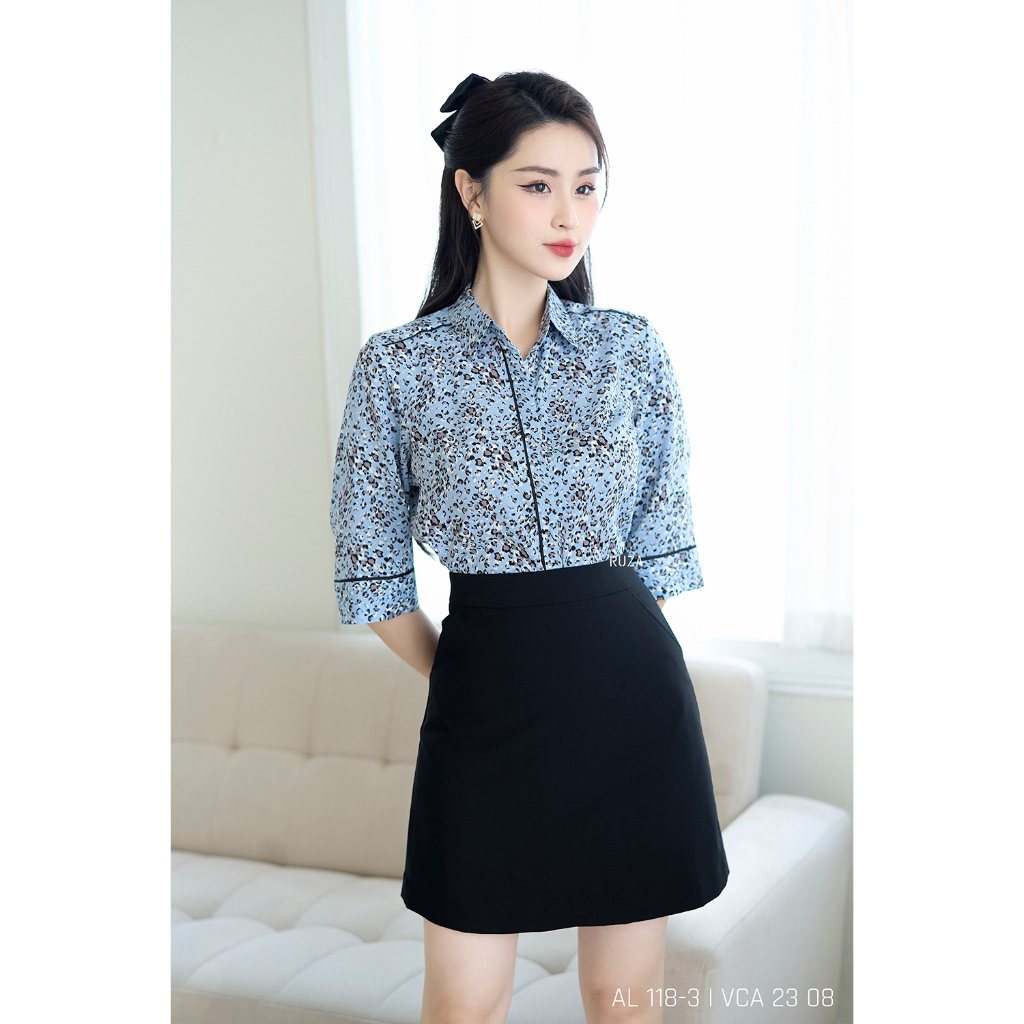 Áo sơ mi RUZA tay lỡ kiểu dáng công sở thời trang AL 118