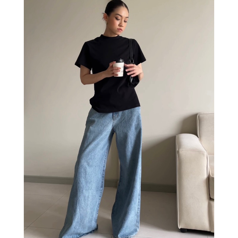 Quần bò ống to - form quần rộng nên qua tư vấn giúp shop