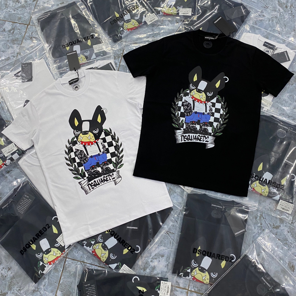 [ New 2023 ] Áo T-shirt Dsquared2 Dog vòng lá LA on web