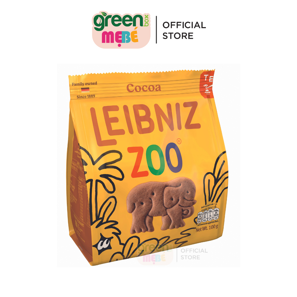 Bánh qui ca cao hình thú rừng nhiệt đới Leibniz Zoo Đức 100g đồ ăn nhẹ cho bé