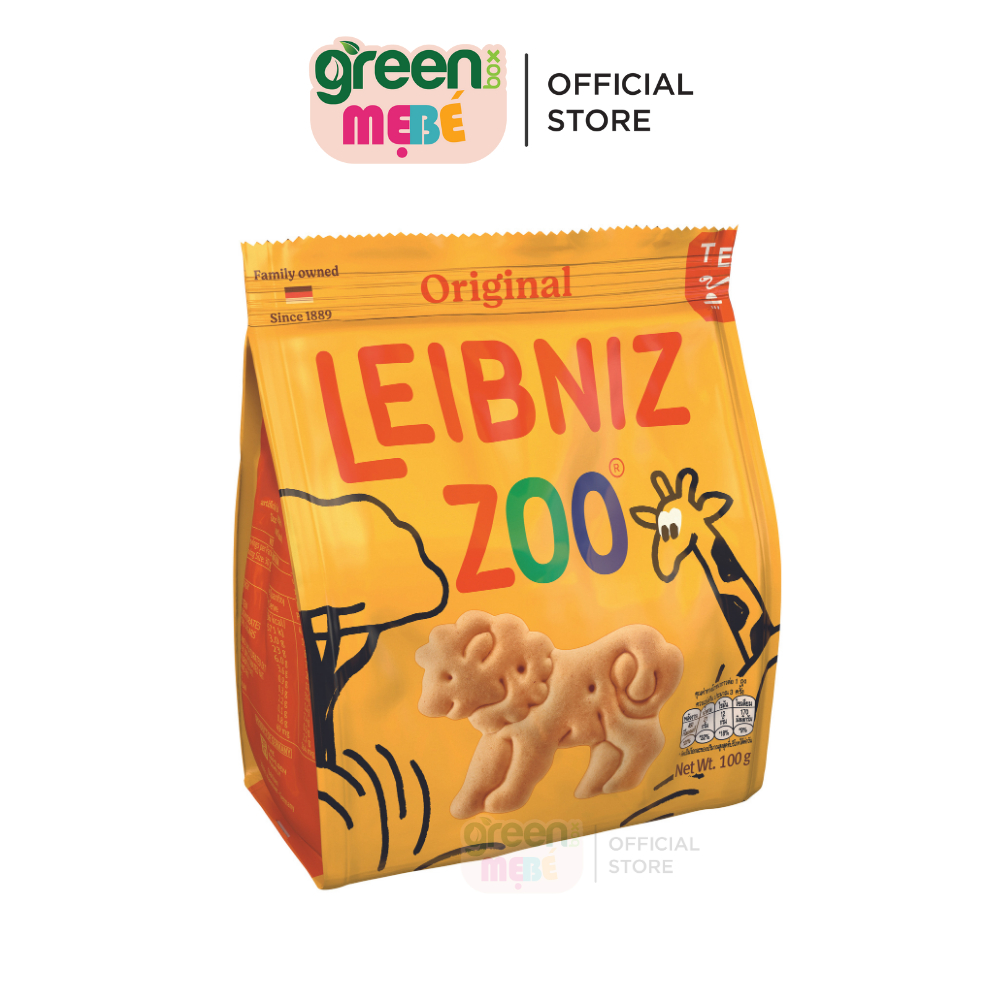 Bánh qui bơ hình thú Leibniz Zoo Đức 100g vị bơ tự nhiên đồ ăn nhẹ cho bé