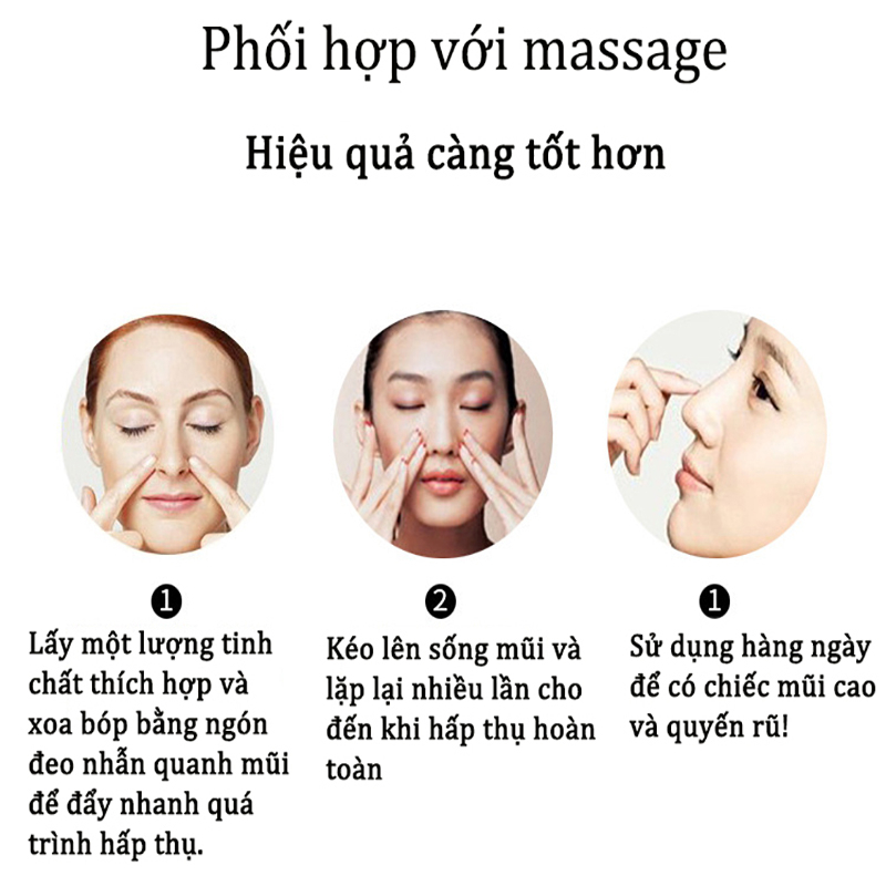 Serum cao mũi Tinh dầu nâng mũi Tinh dầu ũi Sụn nâ Định hình mũi 10ml Thu nhỏ cánh mũi Nâng sống mũi