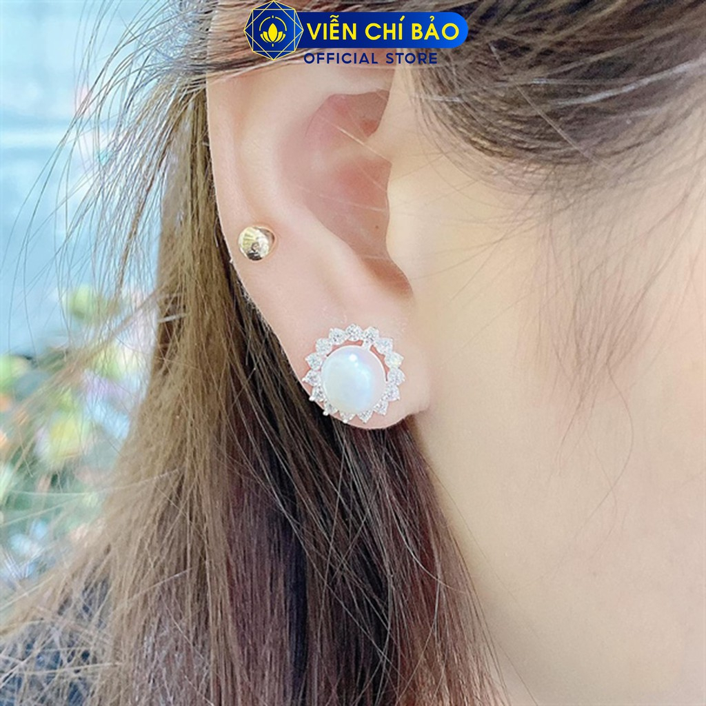 Bông tai bạc nữ hoa mặt trời chất liệu bạc S925 thời trang phụ kiện trang sức Viễn Chí Bảo B400315