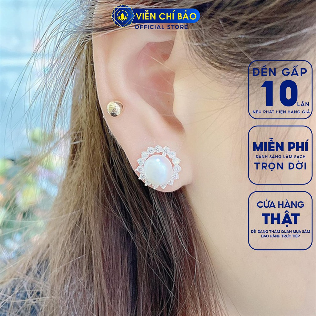 Bông tai bạc nữ hoa mặt trời chất liệu bạc S925 thời trang phụ kiện trang sức Viễn Chí Bảo B400315