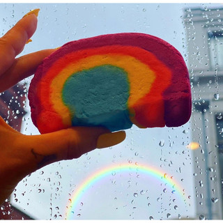 Viên tạo bọt bồn tắm RAINBOW Bubble bar - Bom tắm tạo bọt hương cam