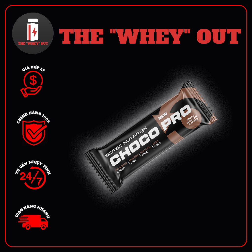 Protein Bar Scitec Nutrition Choco PRO Bánh Protein vị socola