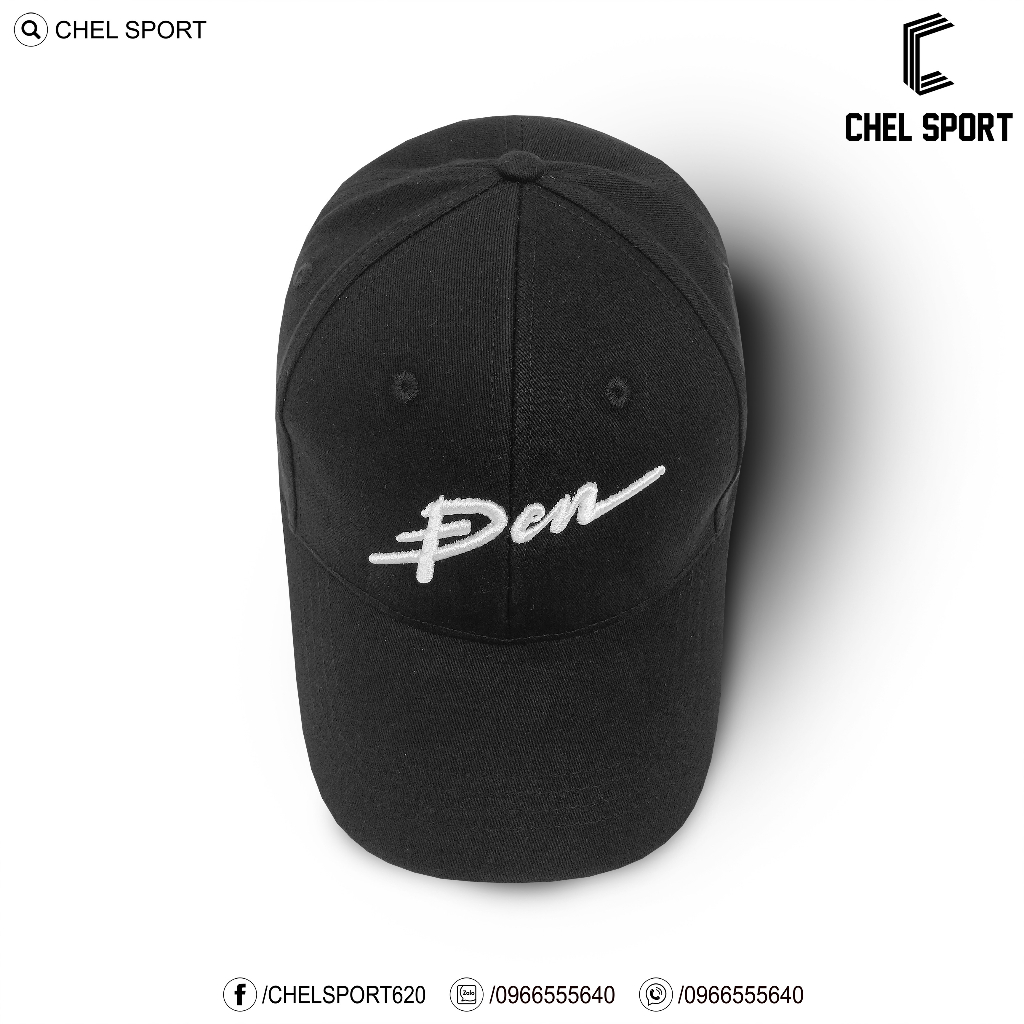 Mũ nón Đen Vâu chữ thêu kaki 100% cotton