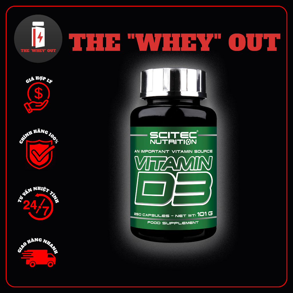 Vitamin D3 Scitec Nutrition Thực Phẩm Bổ Sung Nâng Cao Sức Mạnh và Duy Trì Sức Khỏe