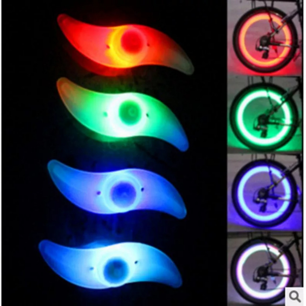 Đèn LED gắn nan hoa gắn bánh xe đạp nhiều màu tùy chọn giúp lái xe an toàn