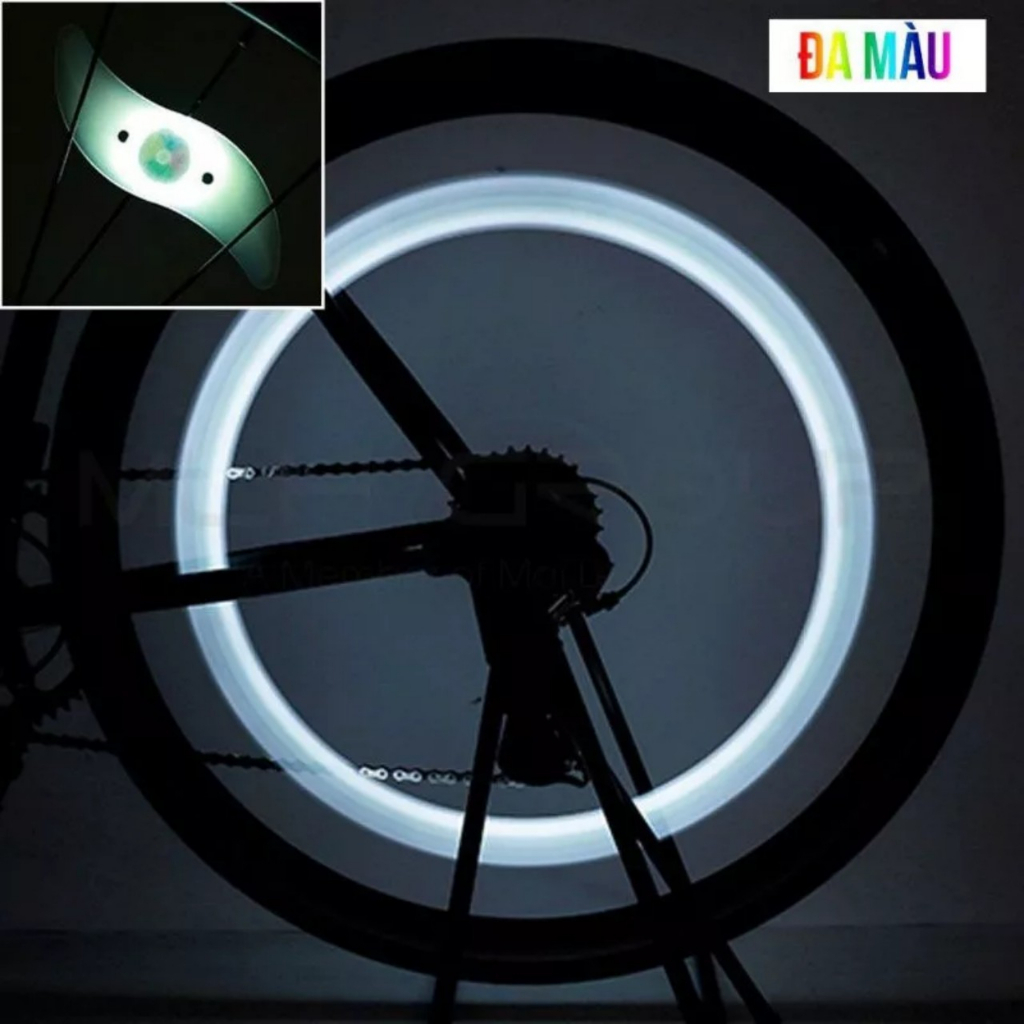 Đèn LED gắn nan hoa gắn bánh xe đạp nhiều màu tùy chọn giúp lái xe an toàn