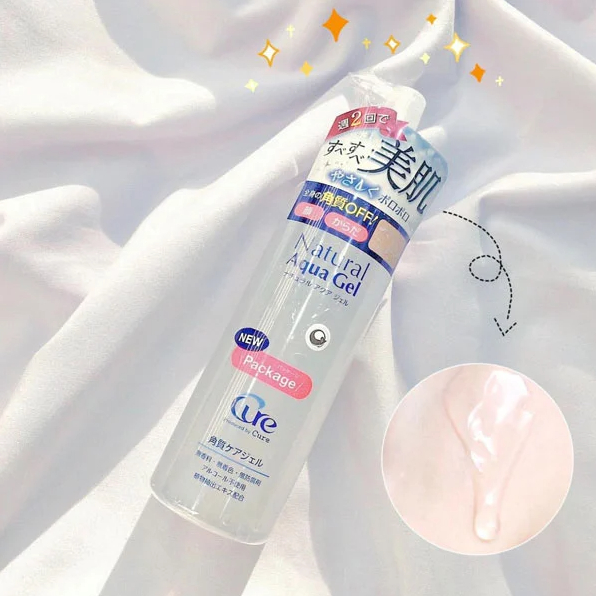 Tẩy tế bào chết mặt CURE Natural Aqua Gel 250g chai tẩy da chết da mặt