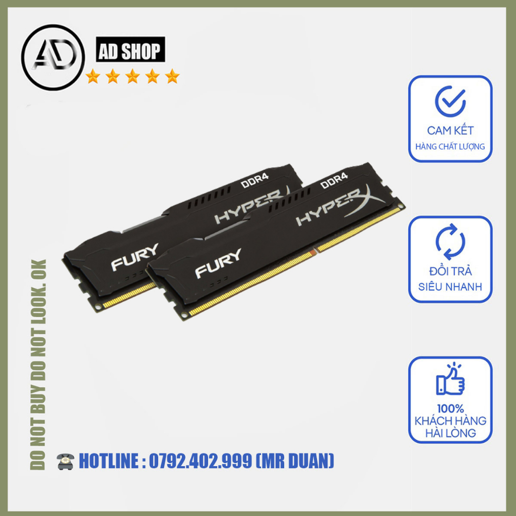 RAM Kingston HyperX Fury 8GB DDR4 Bus 3200MHz bảo hành 36 tháng | BigBuy360 - bigbuy360.vn