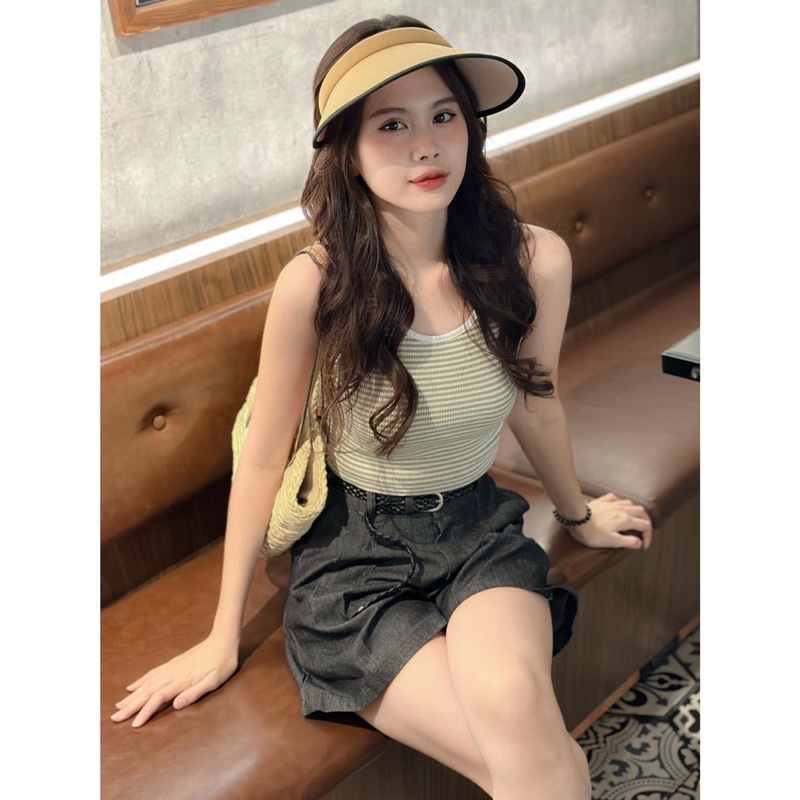 Áo Thun Tanktop - 10093 - Kẻ Ngang Nhỏ