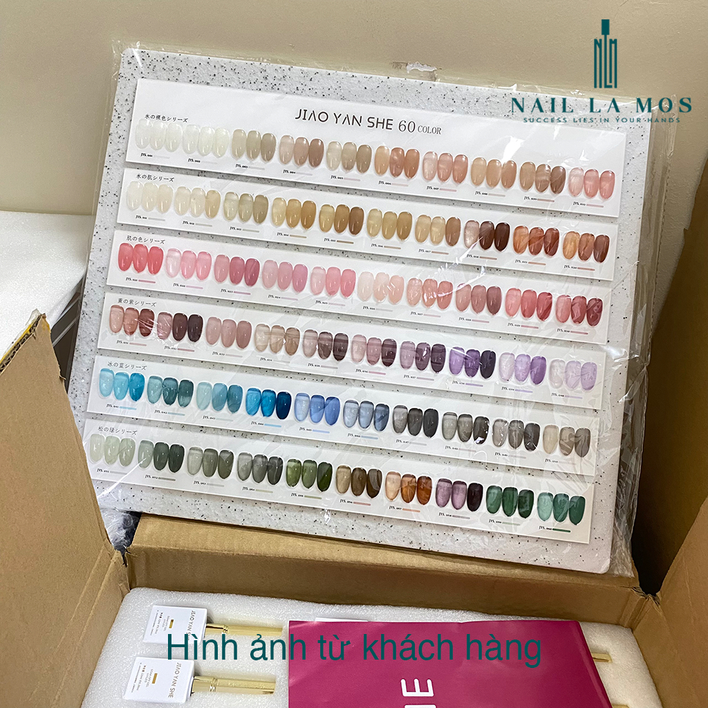 Set sơn móng tay thạch Jiao Yan She chính hãng 60 màu nail - Bộ sơn gel thạch trong nhiều màu (tặng kèm bảng màu)