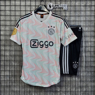 Bộ Bóng Đá CLB Ajax Trắng Mè - Đồ đá banh 2023