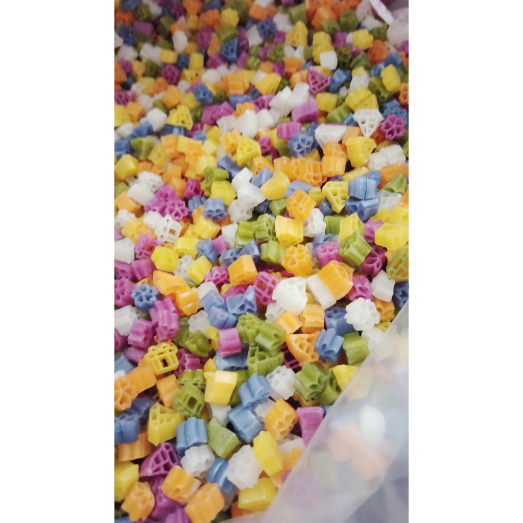 Nui ngũ sắc rau củ hình hoa lá hữu cơ dành cho bé ăn dặm eatclean & healthy gói 500gr