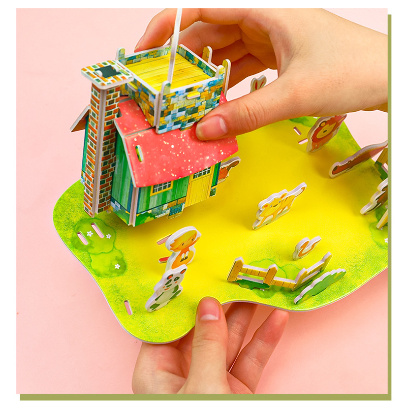 Xếp Hình 3D Cao Cấp Đầy Đủ Các Hình Dễ Thương Cho Bé- Đồ Chơi Giá Rẻ