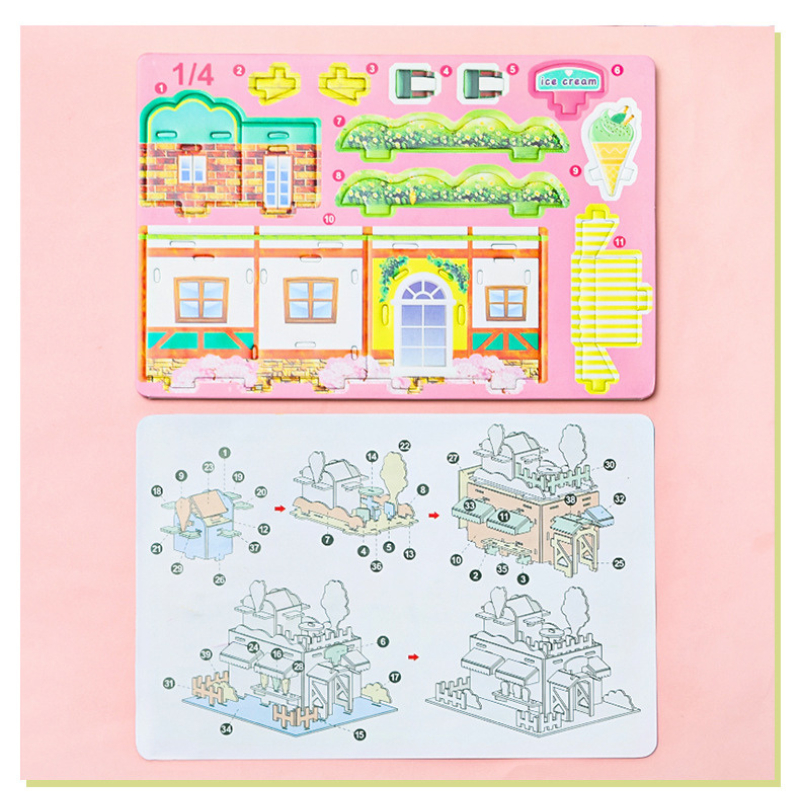 Xếp Hình 3D Cao Cấp Đầy Đủ Các Hình Dễ Thương Cho Bé- Đồ Chơi Giá Rẻ