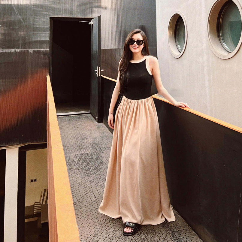Đầm 𝒁𝒂𝒏𝒏𝒊𝒆 𝑫𝒓𝒆𝒔𝒔 thiết kế liền off-shoulder TKCC Bageo