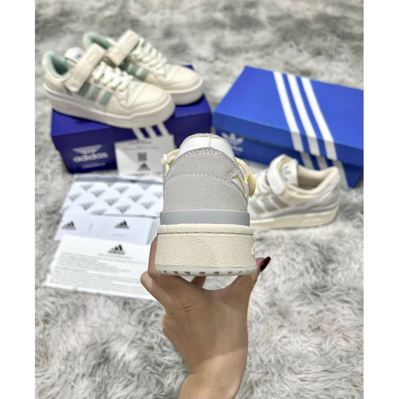 GIÀY THỂ THAO ADI.DAS FORUM LOW TRẮNG XÁM ĐẾ NÂU LAI AU _GIÀY SNEAKER ADIDAS QUAI DÁN