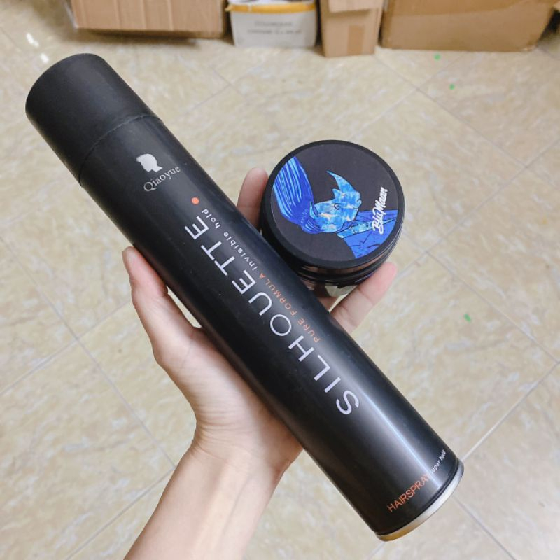 Combo Gôm xịt tóc nam giữ nếp và sáp vuốt tóc tê giác xanh