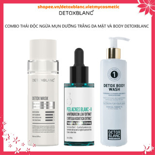 [KHUYẾN MẠI] COMBO THẢI ĐỘC LOẠI BỎ MỤN THÂM DƯỠNG TRẮNG DA MẶT VÀ BODY DETOXBLANC