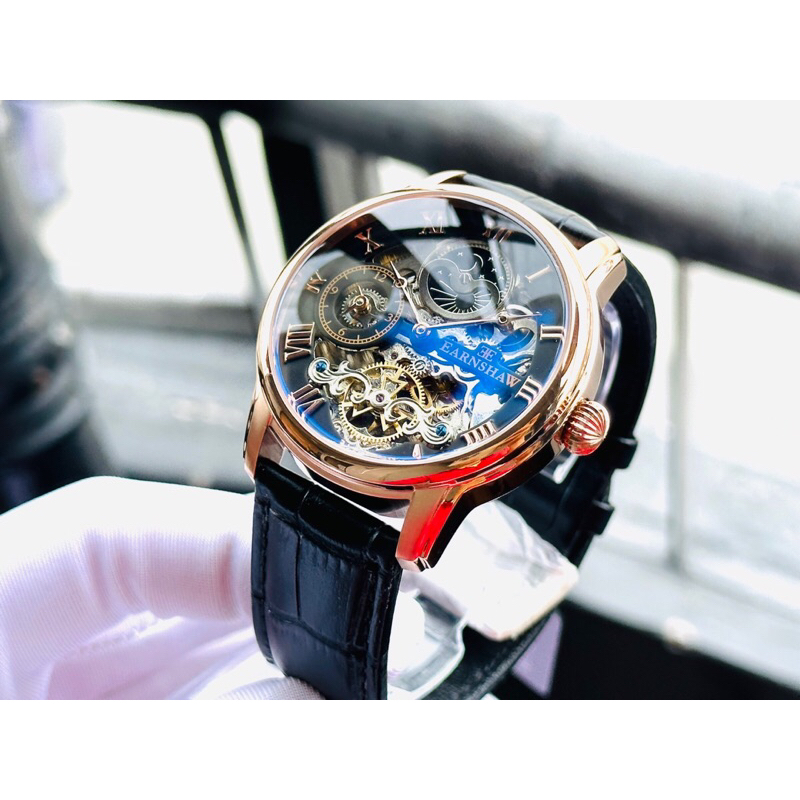 Đồng hồ nam dây da Thomas Earnshaw Automatic Herenhorloge ES-8006-7